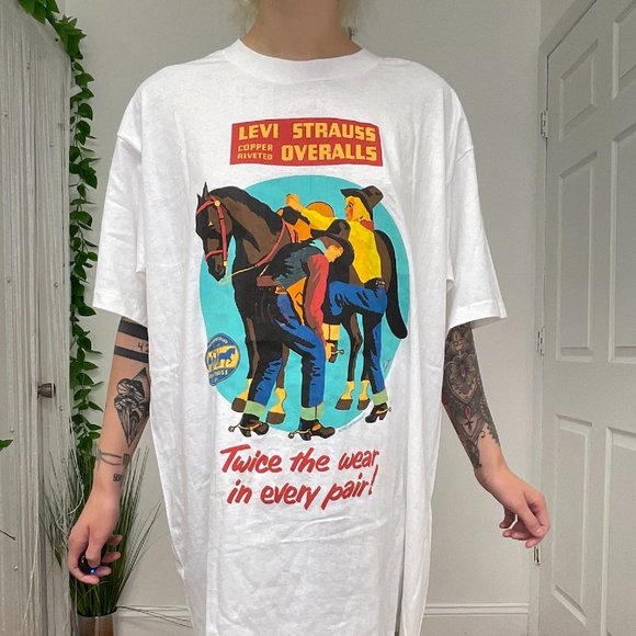Levi's Other - Vintage Levi's Short Sleeve 1193 Rare Graphic Tee Shirt Size XL White